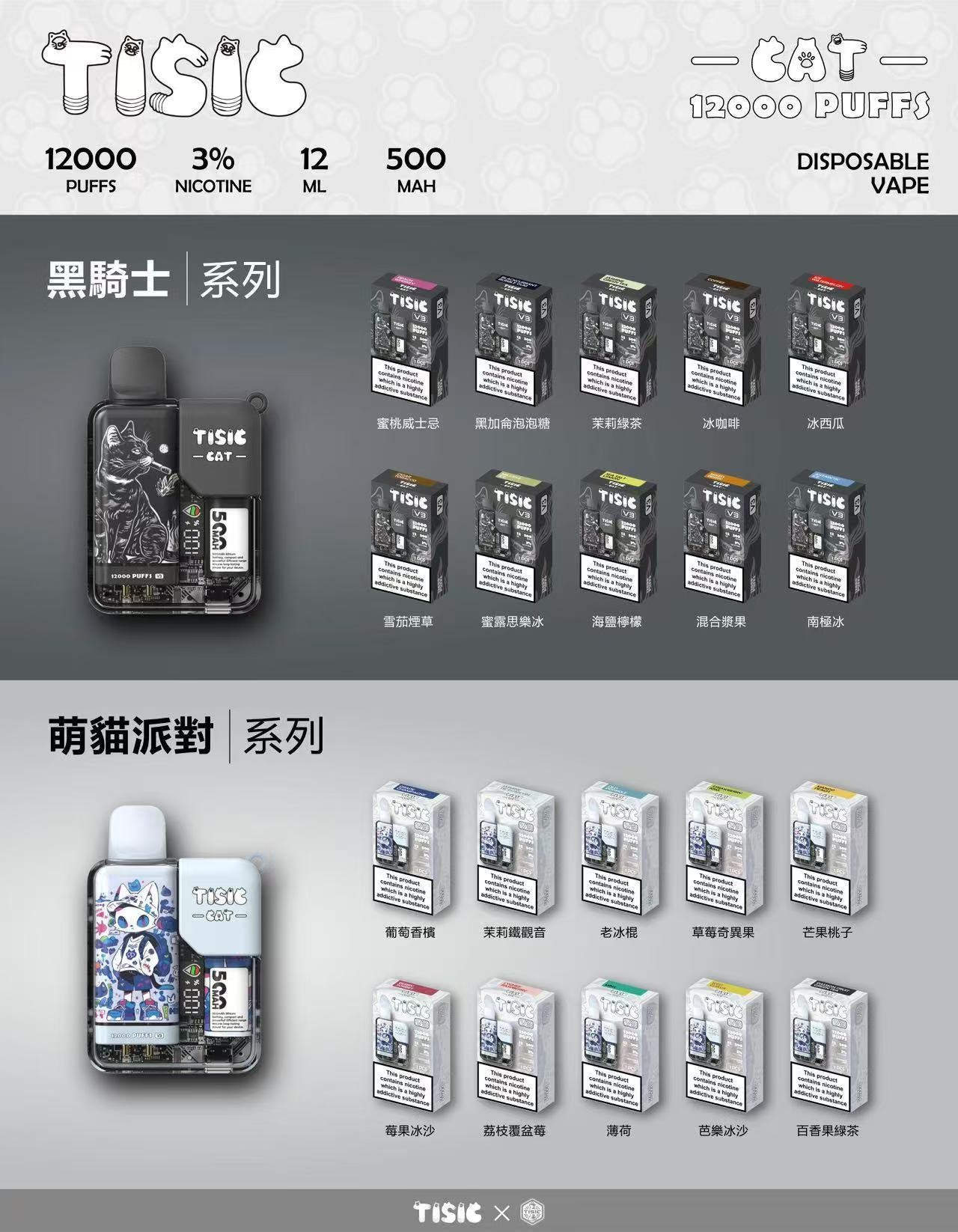TISIC新版 黑騎士/萌貓派對 — TISIC